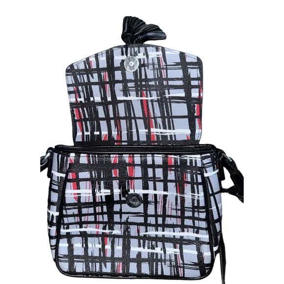 Vera Bradley Black Multicolor Plaid Design Small Adjustable Strap Crossbody Bag - Picture 4 of 10
